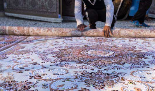 روش اصولی لول کردن قالی در قالیشویی خانی آباد 